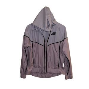 NIKE zip up hooded wind breaker M